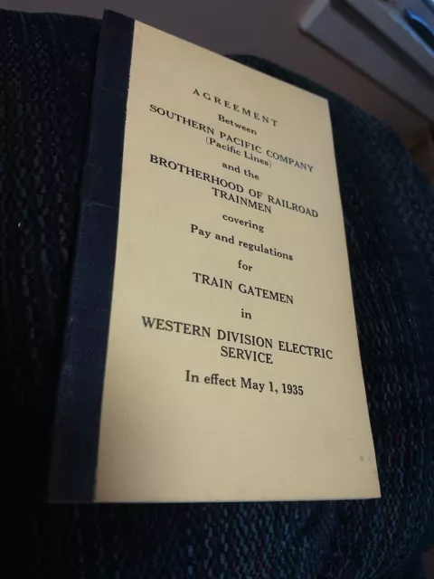 Vtg. 1936 SOUTHERN PACIFIC LINES Railroad Train Gateman Trainmen  Manual Booklet