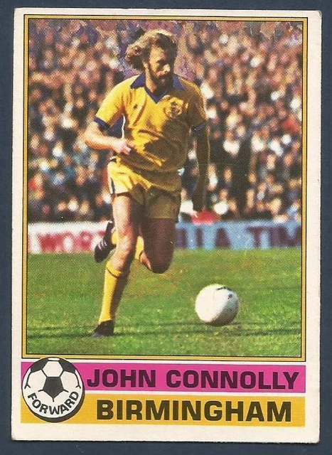 Topps 1977 Footballers #064-Birmingham City-Everton-St Johnstone-John Connolly