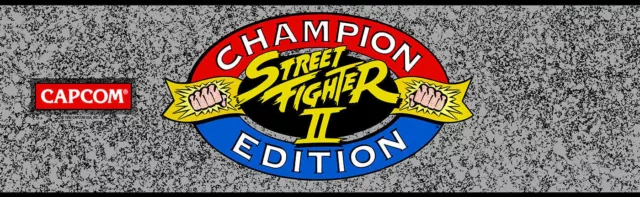 Street Fighter II Champion Edition Arcade Marquee Header/Backlit Sign