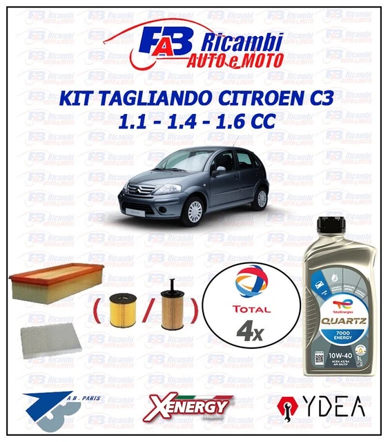 KIT TAGLIANDO 4 LT OLIO 10W40 4 FILTRI CITROEN C2 1.1 Benzina - Foto 8