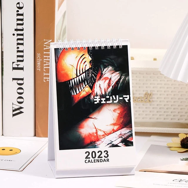 CHAINSAW MAN DESKTOP Calendar 2023 Anime Manga Comics Goods Schedule