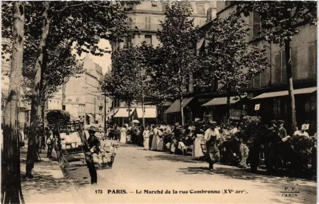CPA PARIS (15e) Le Marche de la rue Cambronne. (536874)