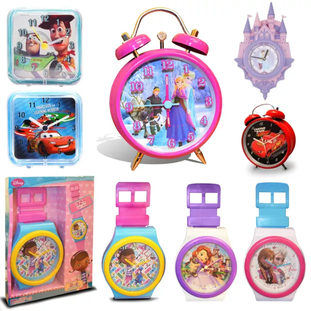 Disney Boy Girl Kids TV Character Wall & Alarm Clock Brand New Gift