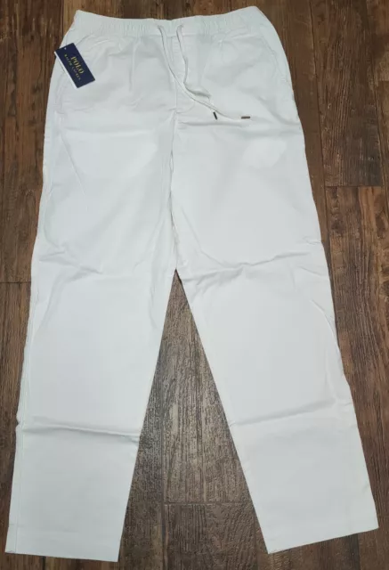 NWT Polo Ralph Lauren Men's White Stretch Prepster  Chino Pants
