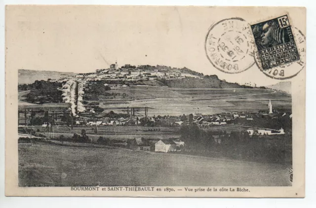 BOURMONT  Haute Marne CPA 52 - vue prise de la cote la biche