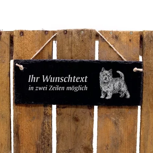 Escudo para perro Norwich Terrier placa de puerta pizarra - personalizado - 22cm x 8cm 3