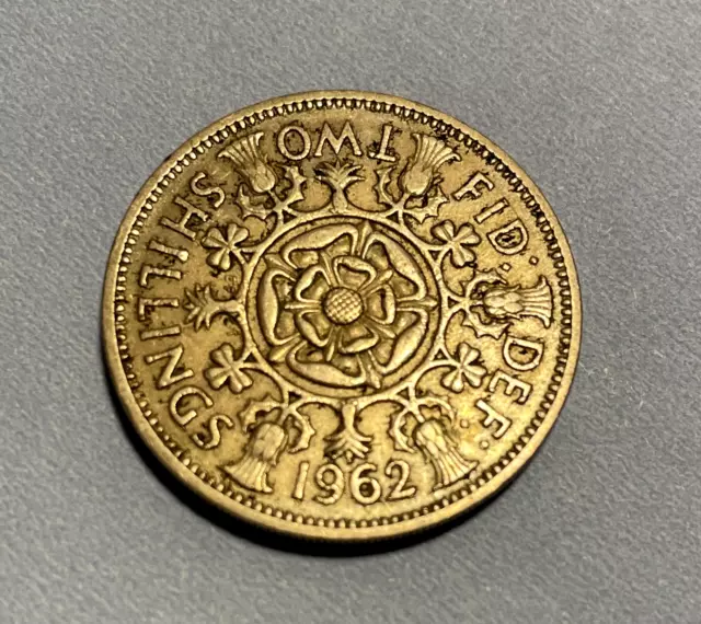 Coin, Great Britain, Elizabeth II, Florin, Two Shillings, 1962