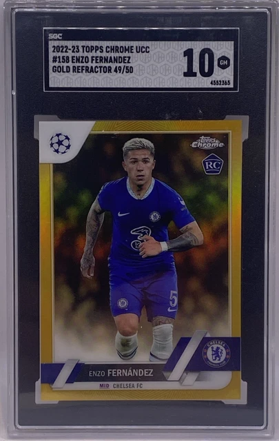22-23 Topps Chrome ENZO GOLD LAVA 直筆サイン Enzo Fernandez 2022 Topps Chrome UEFA Club Competitions #CA