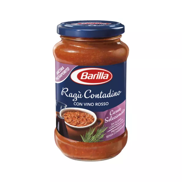Ragu' Contadino con Vino Rosso Barilla Confezione da 400 Grammi