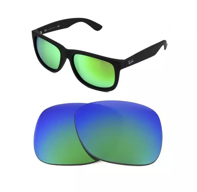 NUOVI OCCHIALI DA SOLE POLARIZZATI VERDI FIT RAY BAN RB4221 50 mm