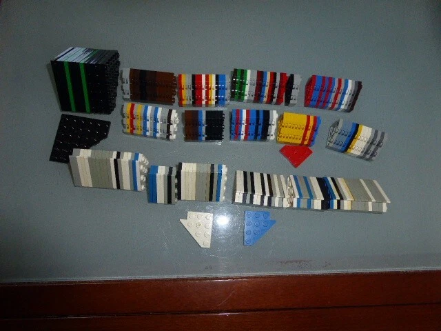 Lego Lot + 220 Ailes, Ailerons 3X3, 4X3, 6X6, Reference 2450, 3936, 3935 Et 6106