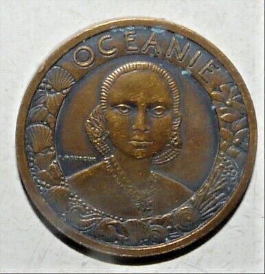 Medaille En Bronze Oceanie  Exposition Coloniale Internationale Paris 1931