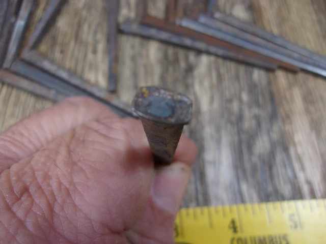 20- Rustic STEEL Square Nails 3 1/2 INCH Straight Cut Square Head-USA 3