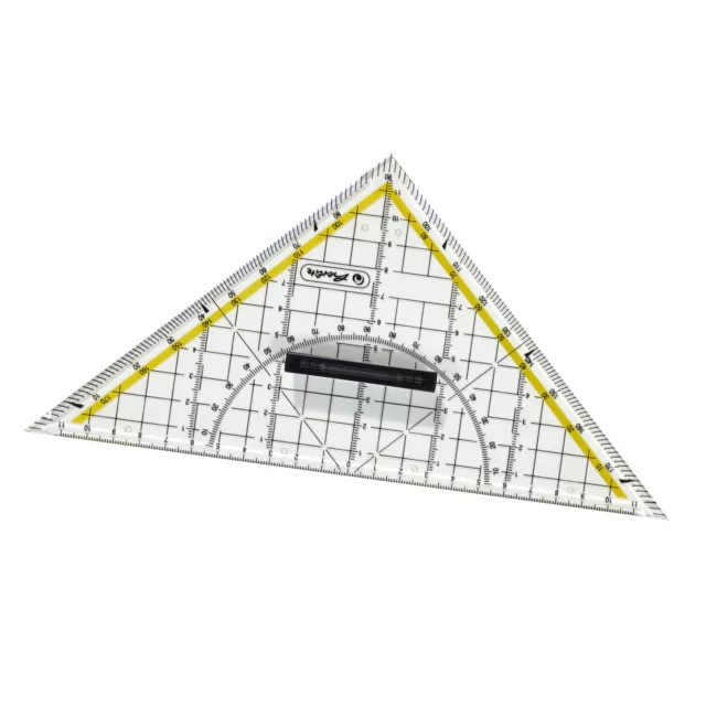 herlitz Geodreieck Hypotenuse 200mm 20cm mit Griffleiste Geometrie Dreieck