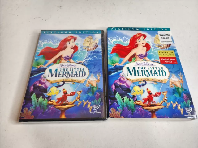 The Little Mermaid (DVD, 2006, 2-Disc Set, Platinum Edition) W/ Slipover NEW