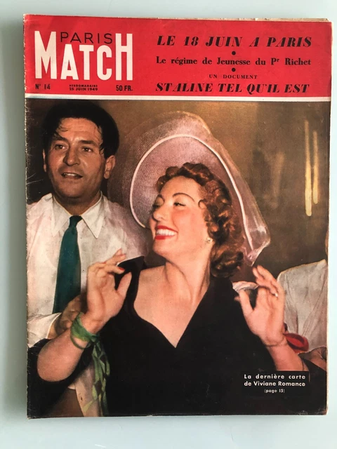 PARIS MATCH N° 3 - avril 1949 - MARCEL CERDAN EUR 125,00 - FR