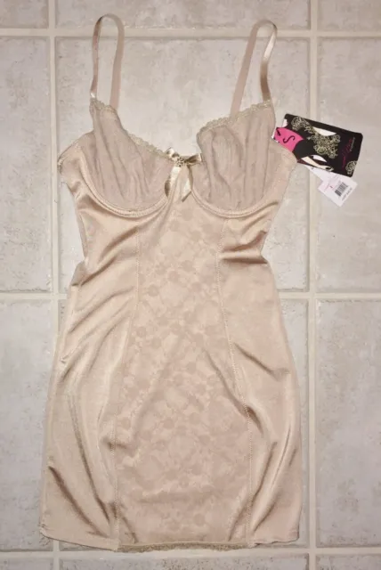 SMOOTHFORM NUDE LACE Front Medium Control Slip Dress Shapewear NWT Womens S  M $30.32 - PicClick