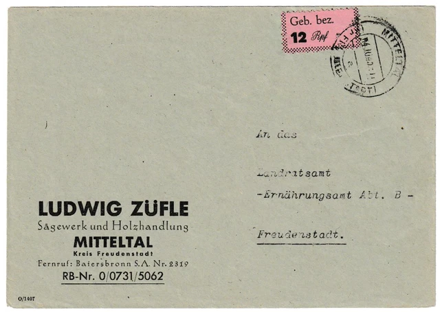 Lokalausgabe Freudenstadt Nr. 3 EF RRR