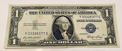 Series 1935 E One Dollar Silver Certificate Without In God We Trust