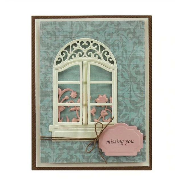 Window Frame Metal Cutting Dies Stencils Scrapbooking Embossing Die Paper Cards