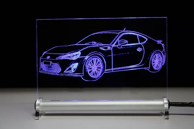 LED Leuchtschild graviert ist Toyota GT86 Sport Coupé gt 86 Top Geschenk