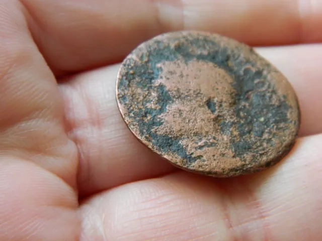 Un researched Roman Bronze SC coin Emperor ?  Metal detecting detector