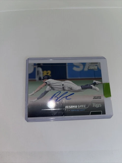 Brandon Lowe 2022 Topps Stadium Club Rookie Auto Tampa Bay Rays #SCBA-BLO