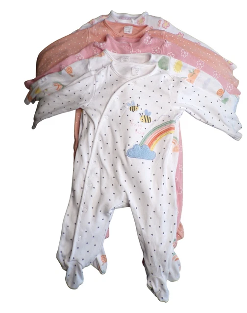 John Lewis Baby x 5 Sleepsuit Babygro Bundle 6-9 Months
