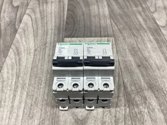 Lot Of 2 Schneider Electric C60N C6 Circuit Breaker 6A 2 Pole #01F35