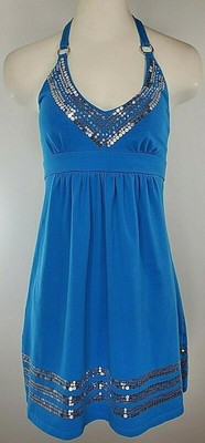 Bra Tops by Victoria Secret Dress - Size XS - Blue w/ Sequins