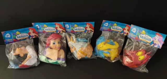 Disney Weken Little Mermaid Lot Ariel, Eric, Triton, Sebastian Flounder New Rare