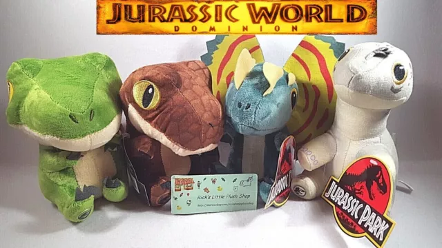 Jurassic Park World Plush Dominion Dinosaurs 6-7” Soft Stuffed 2022 Licensed New