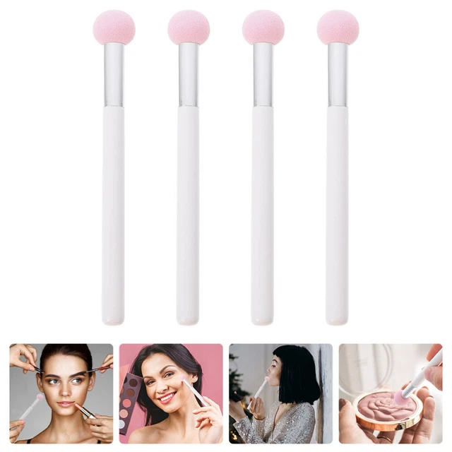 4 Pcs Kleiner Pilzkopf Kein Latexschwamm Schwamm-Make-up-Pinsel White
