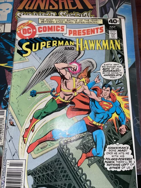 DC Comics Presents #11 - Superman and Hawkman - Ross Andru & Dick Giordano Cover
