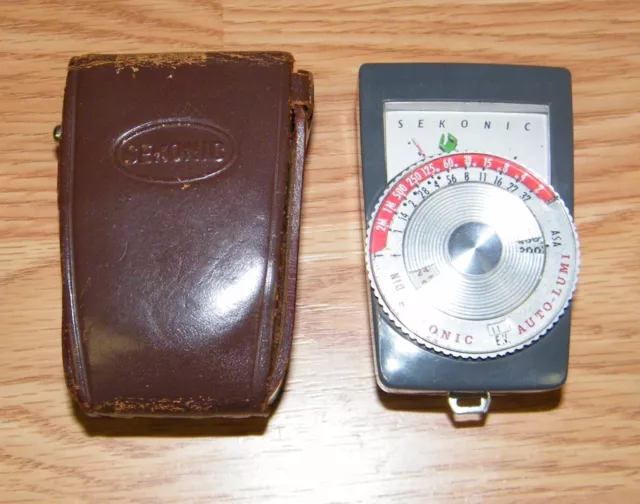 Vintage Sekonic Auto-Lumi (86) Light Meter w/ Leather Brown Case Bundle - JAPAN