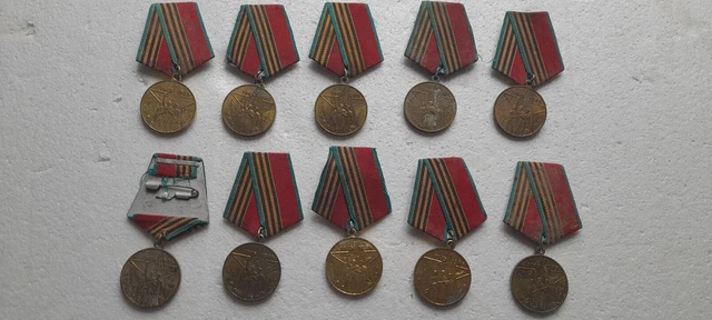 Job lot of 10 big Soviet memorable medals without documents.