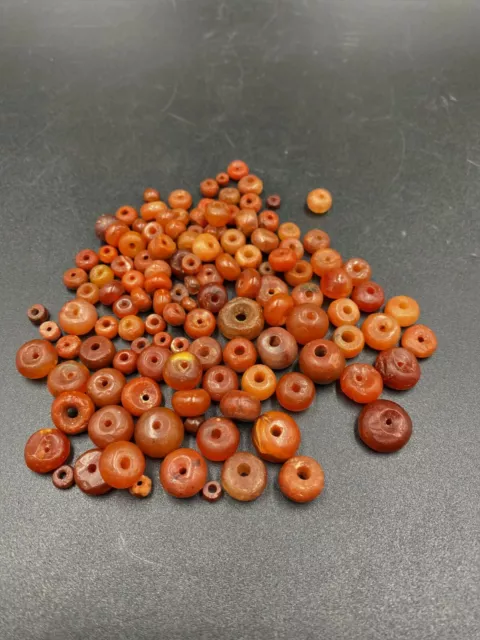 Old Ancient Antique Carnelian Beads Prayer Amulet Beads Mala From Tibet