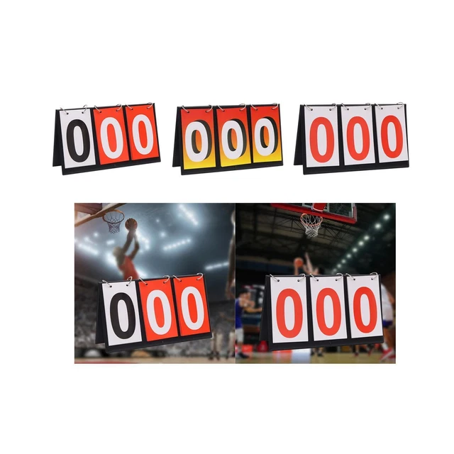 Tabellone Segnapunti Sportivo - 2 Pezzi, 4 Cifre, Flip Board, Per Basket, Pallavolo