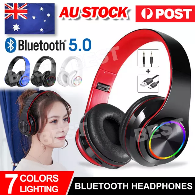 Bluetooth 5.0 Wireless Earphones Foldable Headset Stereo Headphones For Phone