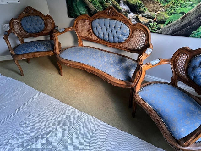 ELEGANT 3 PIECE VICTORIAN STYLE Parlor Chair Set High Quality