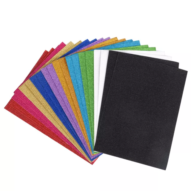 ewtshop® Glitzer Wellpappe, 20 Blatt, Format DIN A4, 10, einseitiger Druck