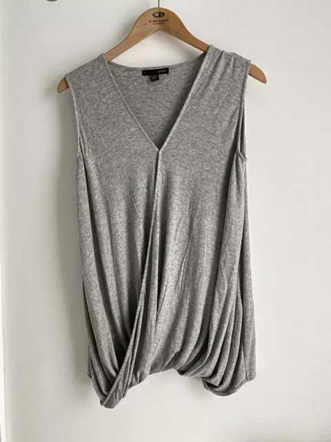 Soon Maternity Womens soft grey sleeveless maternity / feeding top. size large