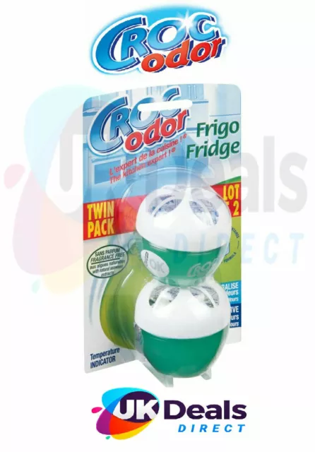 Croc Odor Twin Pack Fridge Fresh Deodoriser Neutraliser Odour Freshener Smells