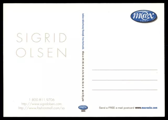 Sigrid Olsen Vision Art Clothing Life  Lady Blue Outfit Maxracks Postcard UNP 2