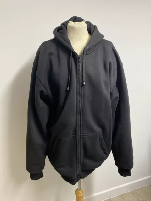 Bikers Gear Marke schwarz Hoodie Style Jacke mit Kevlar Schutz XL
