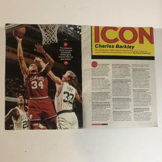 Charles Barkley Magazine Article Vintage Icon