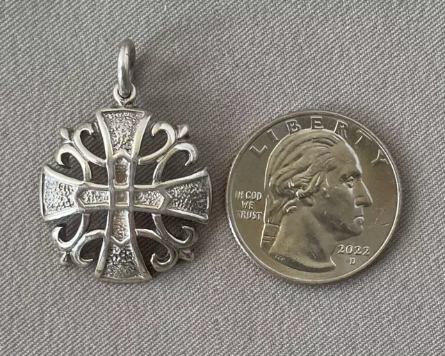 Shube's Mfg Sterling Silver MALTESE CROSS PENDANT;S529