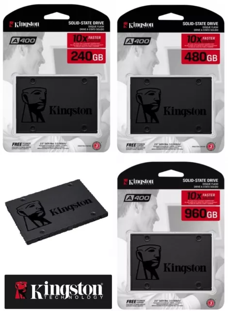 Kingston SSD A400 1TB 960GB 480GB 240GB SATA III 2,5" Solid State Drive PC NEU