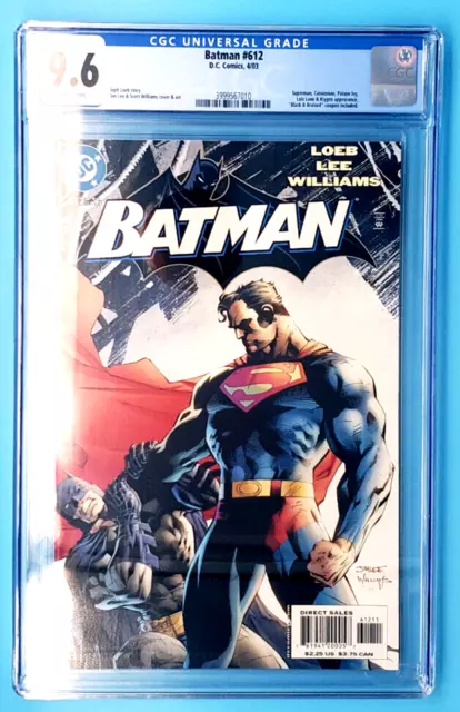 🦇Batman #612 Cgc 9.6🦇Jim Lee Cover🦇Superman Vs Batman🦇Hush🦇1St Print🦇