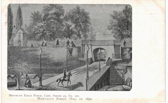 Brooklyn Eagle Montague Street Hill In 1830 UNUSED 1905 NYC